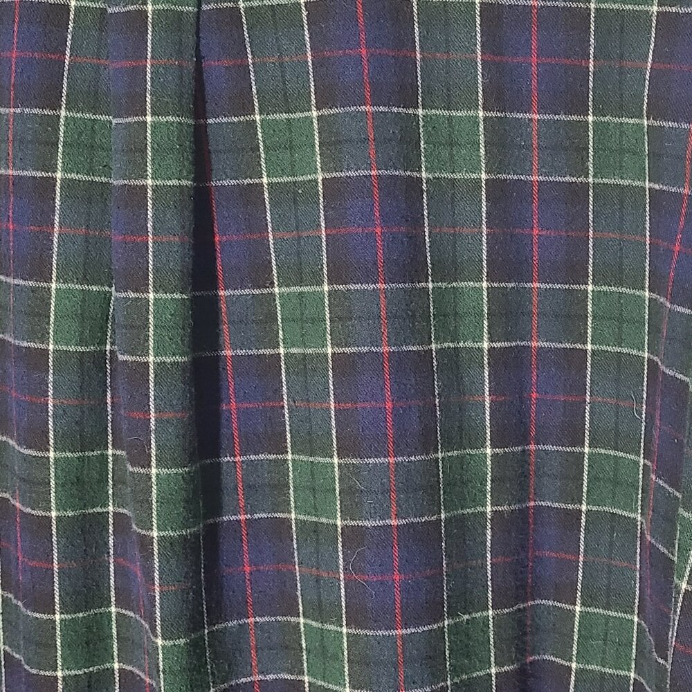 LL Bean Plaid Flannel Blue/Green/Red 2XLT Tall Button Up L/S Men's Shirt - Picture 5 of 5